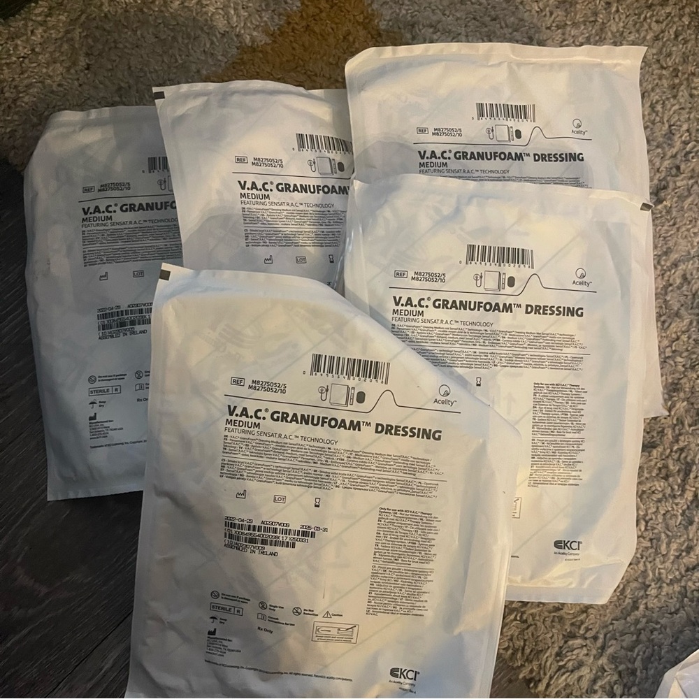 BOX of 5 V.A.C. Granufoam Dressing Kit Medium KCI Wound Vac